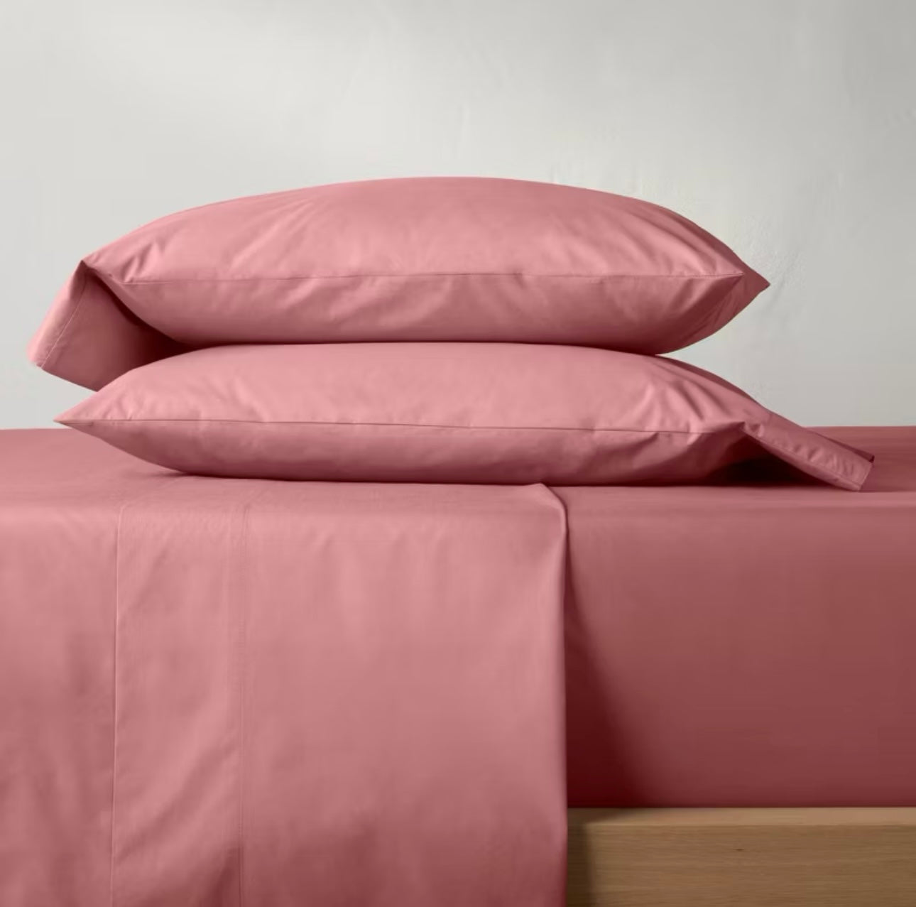 QUEEN Set de Sábanas Lisas de Percal Supima Lavado 100% Algodón 250 Hilos | CASALUNA™