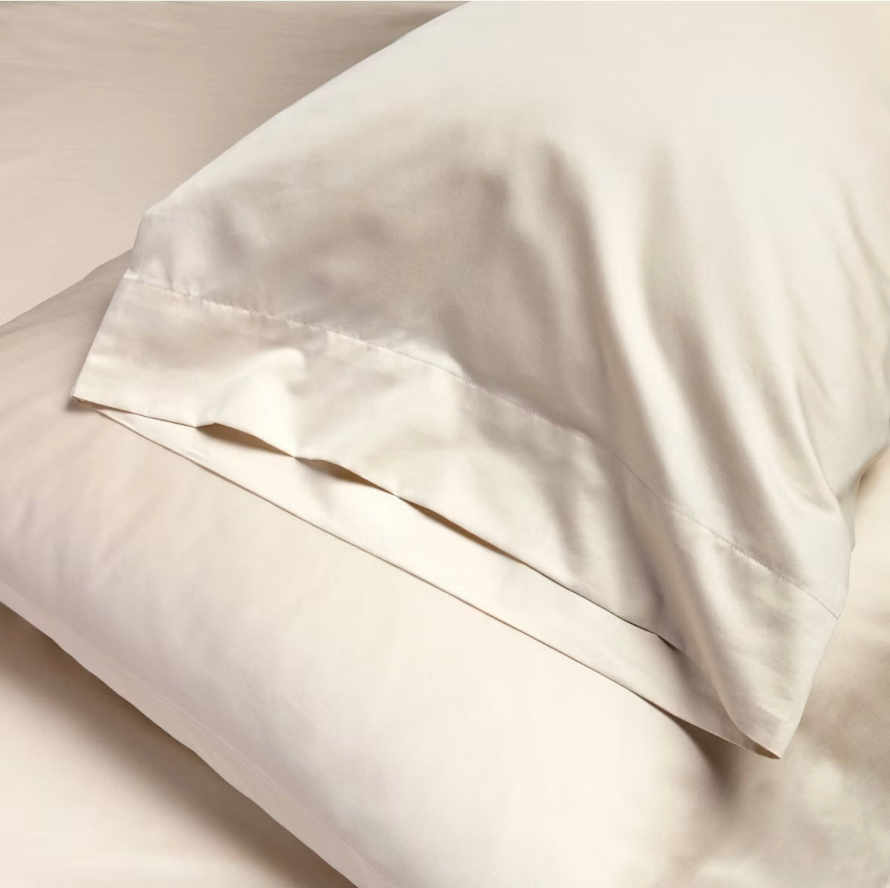 KING Set de 2 Fundas de Almohada | 100% Algodón Satén | CASALUNA™