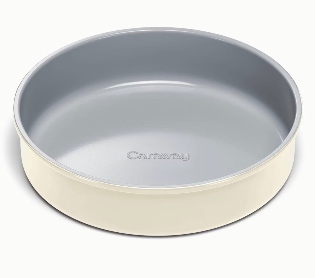 Caraway Circle Pan | 9” Non‑Stick Ceramic | Cream