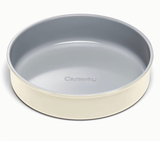 Caraway Circle Pan | 9” Non‑Stick Ceramic | Cream