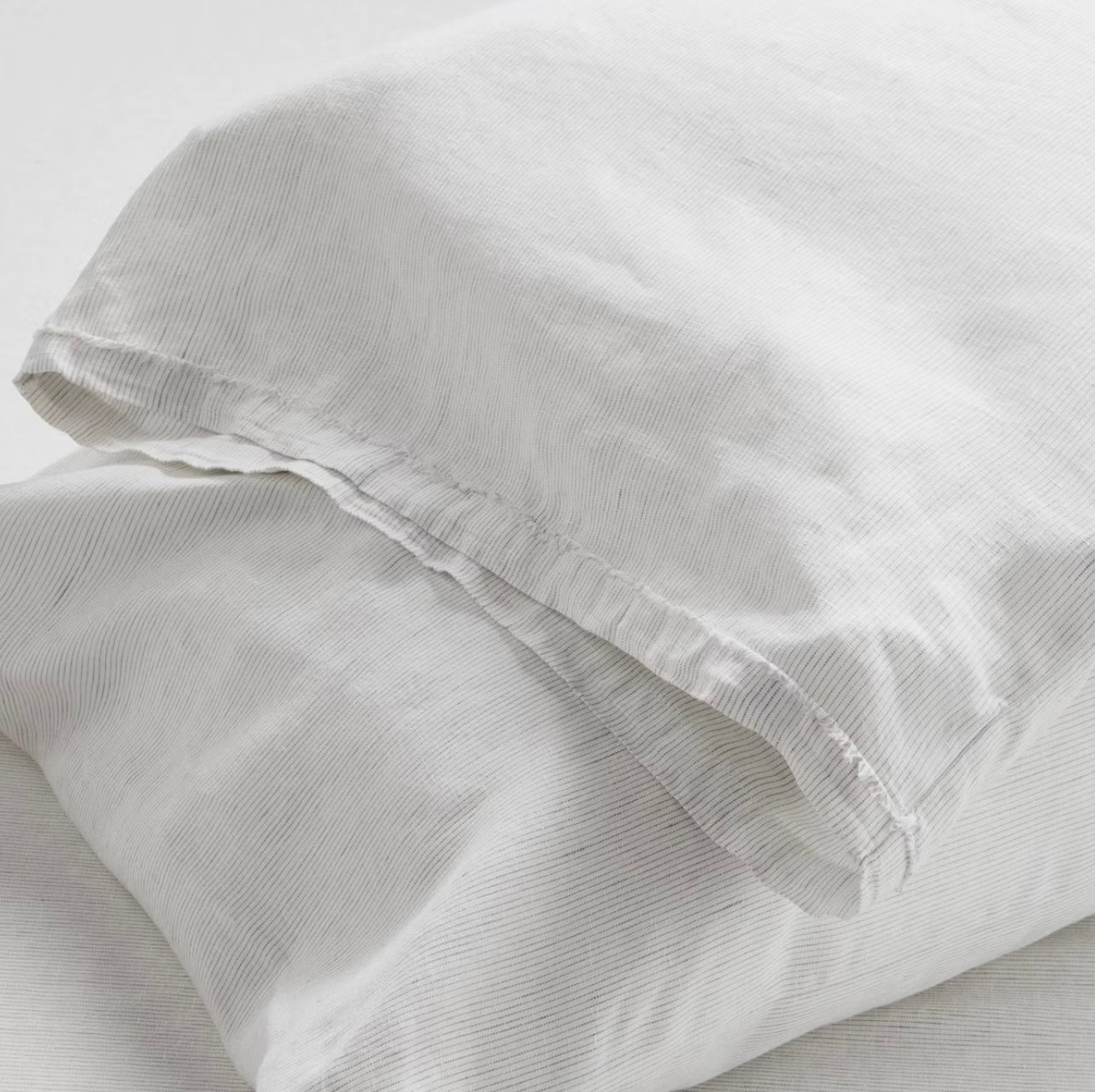 QUEEN Set de Sábanas 100% Lino | Dark Gray Micro Stripe | CASALUNA™