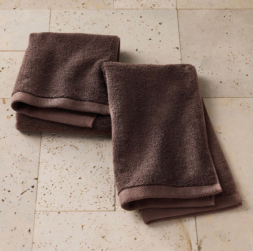 Set de 2 Toallas de Mano Orgánicas Tono Higo | 100% Algodón | CASALUNA™