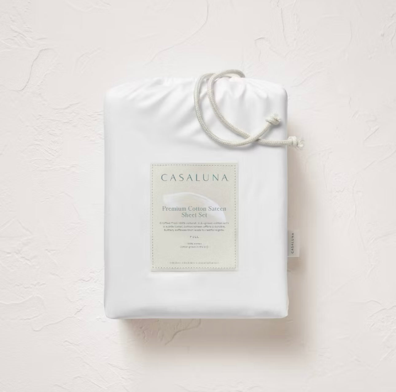 QUEEN Set de Sábanas 100% Algodón Satén 500 Hilos | CASALUNA™