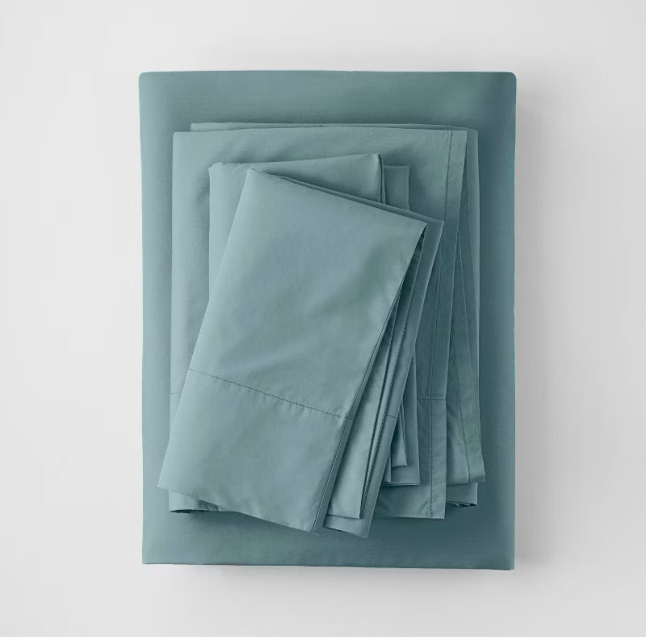 QUEEN Set de Sábanas Lisas de Percal Supima Lavado 100% Algodón 250 Hilos | CASALUNA™ ¡𝘚𝘰𝘭𝘰 𝘲𝘶𝘦𝘥𝘢 1!