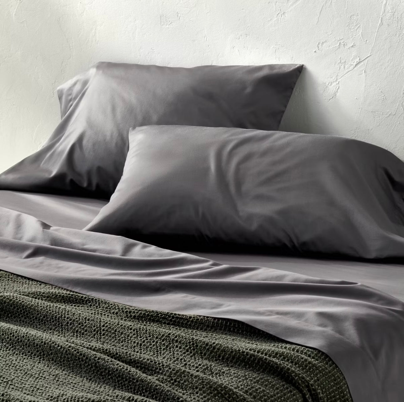 KING Set de 2 Fundas de Almohada | 100% Algodón Satén | CASALUNA™