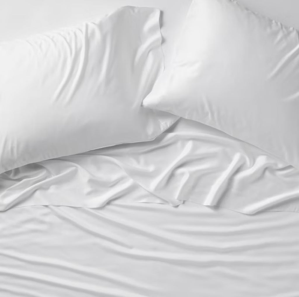 QUEEN Set de Sábanas Lisas de Percal Supima Lavado 100% Algodón 250 Hilos | CASALUNA™