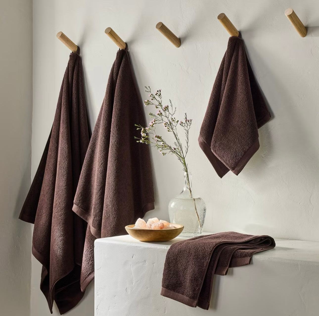 Set de 2 Toallas de Mano Orgánicas Tono Higo | 100% Algodón | CASALUNA™