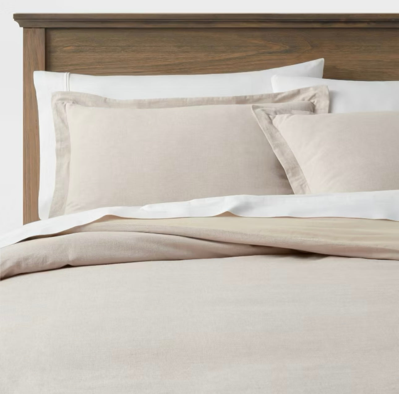 KING DUVET COVER y Fundas de Almohada | Lino Algodón Chambray | THRESHOLD™