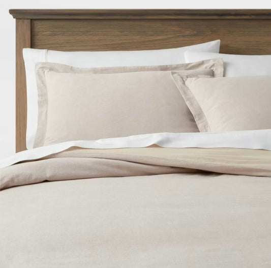 KING DUVET COVER y Fundas de Almohada | Lino Algodón Chambray | THRESHOLD™
