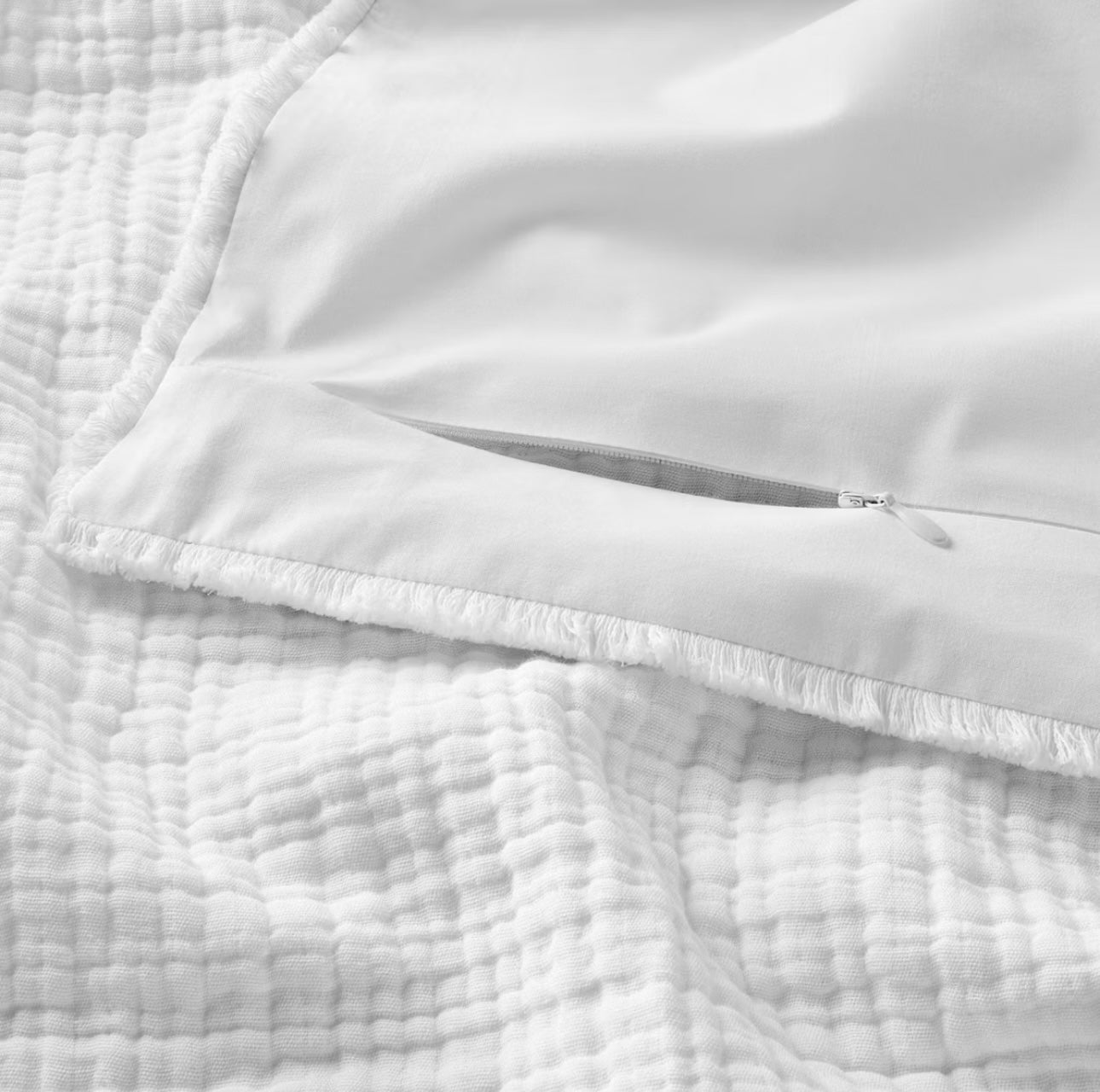 Juego de Edredón Chambray Texturizado | CASALUNA™ Ideal para camas Matrimonial y Queen