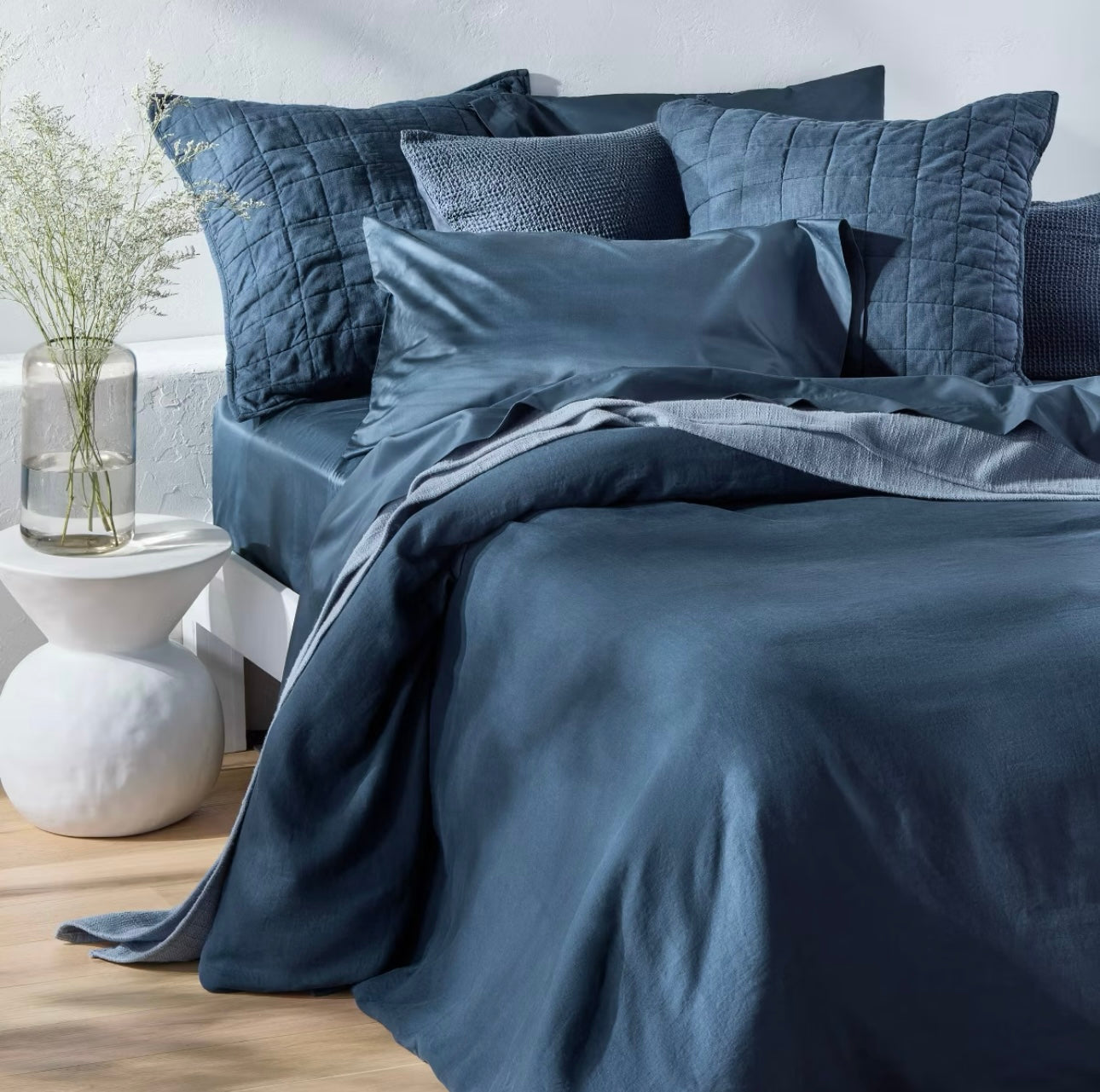 KING Juego de Sábanas Sateen | 600 Hilos | 100% Algodón Premium | CASALUNA™