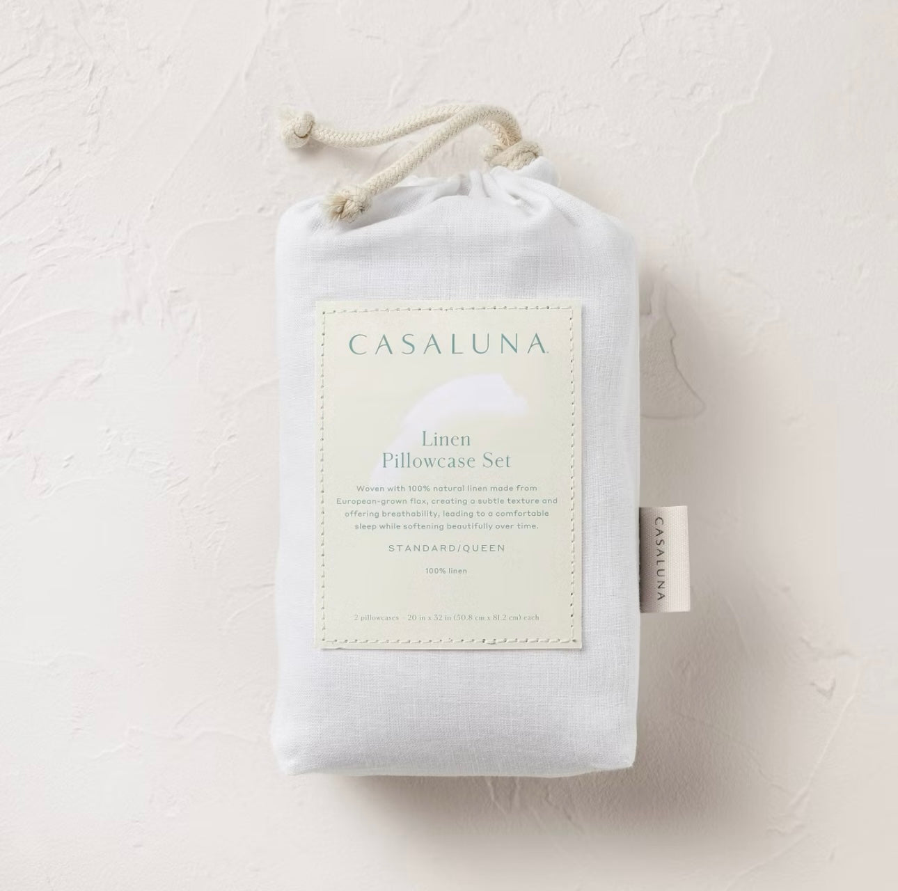 Set de 2 Fundas de Almohada Standard | 100% Lino Europeo | CASALUNA™