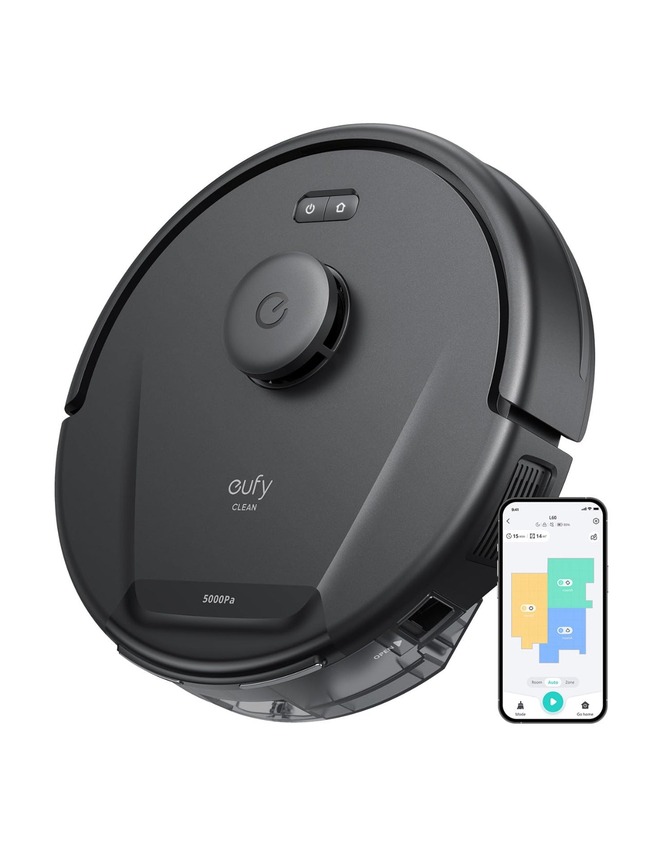 Aspiradora Robot Eufy L60 | Succión Ultra Potente 5,000 Pa | Navegación Láser Inteligente