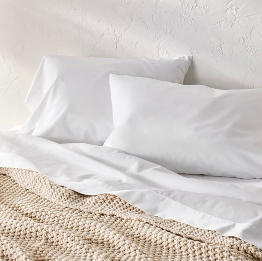 KING Set de 2 Fundas de Almohada | 100% Algodón Satén | CASALUNA™