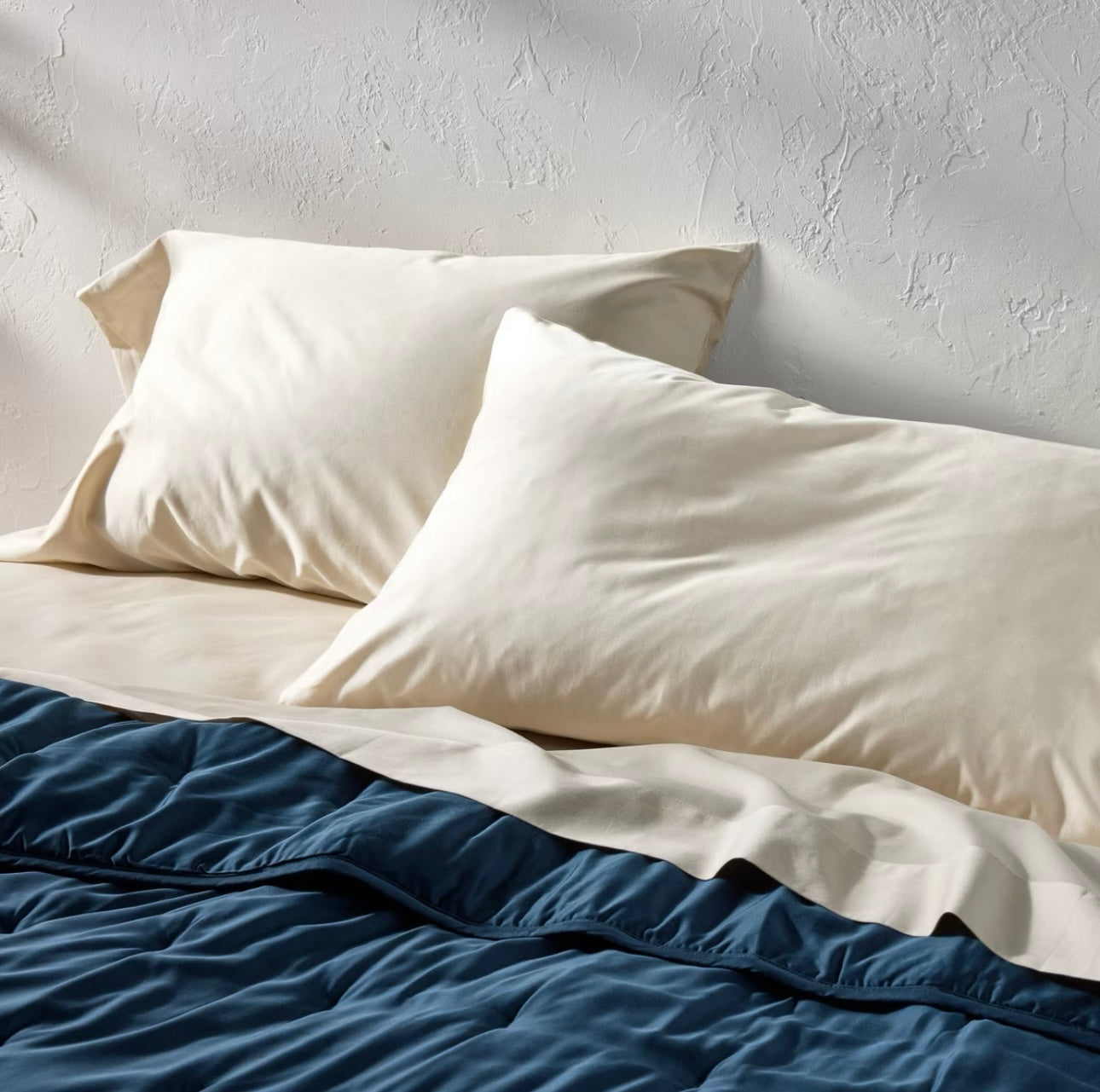 KING Set de 2 Fundas de Almohada | 100% Algodón Satén | CASALUNA™