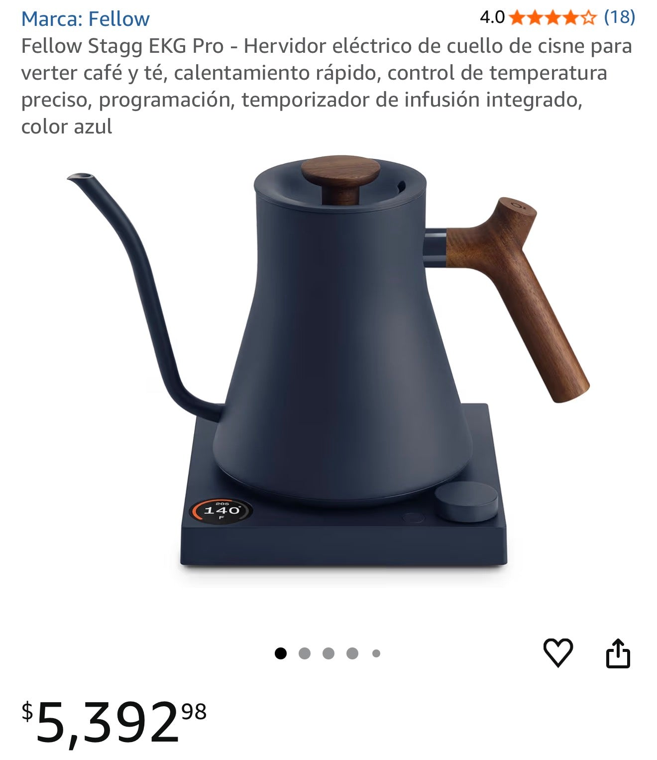 FELLOW™ Stagg EKG Pro | Hervidor Eléctrico de Cuello de Cisne