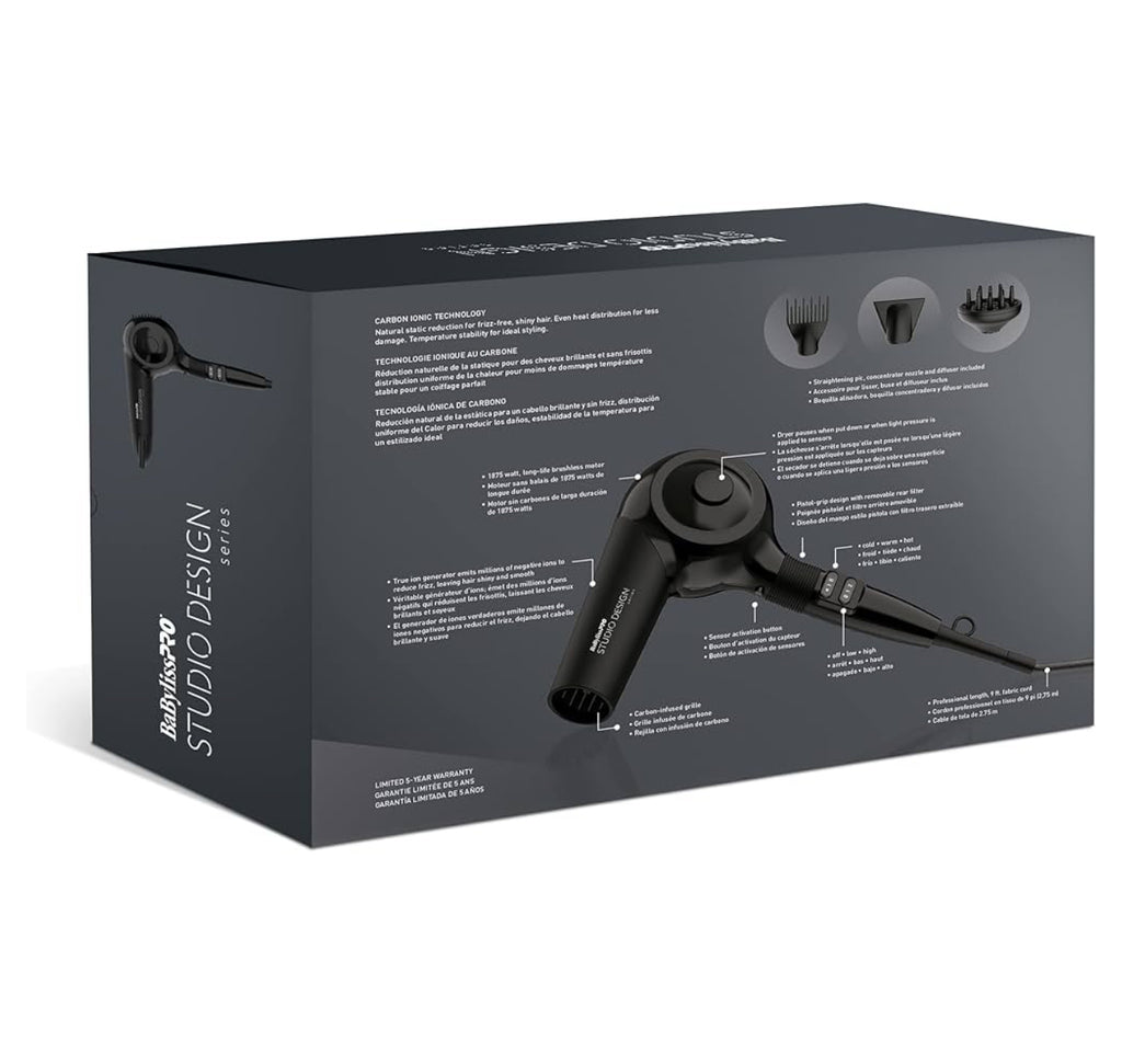 Secadora BaBylissPRO | Motor Profesional 1875 W | Ionic Technology