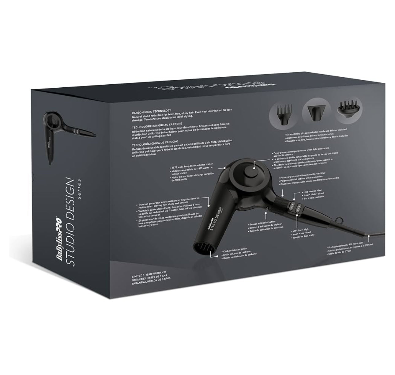 Secadora BaBylissPRO | Motor Profesional 1875 W | Ionic Technology