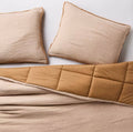 JUEGO DE 2 FUNDAS DE ALMOHADA DE ALGODÓN CHAMBRAY TEXTURIZADA MARRÓN CÁLIDO CASALUNA™