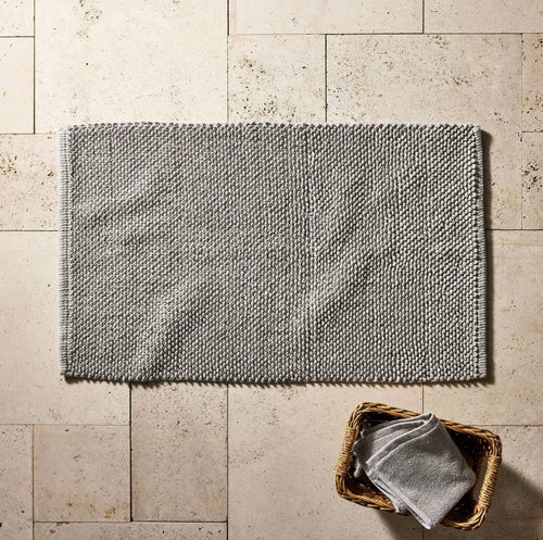 Alfombra de Baño Texturizada Gris | 100% Algodón | CASALUNA™
