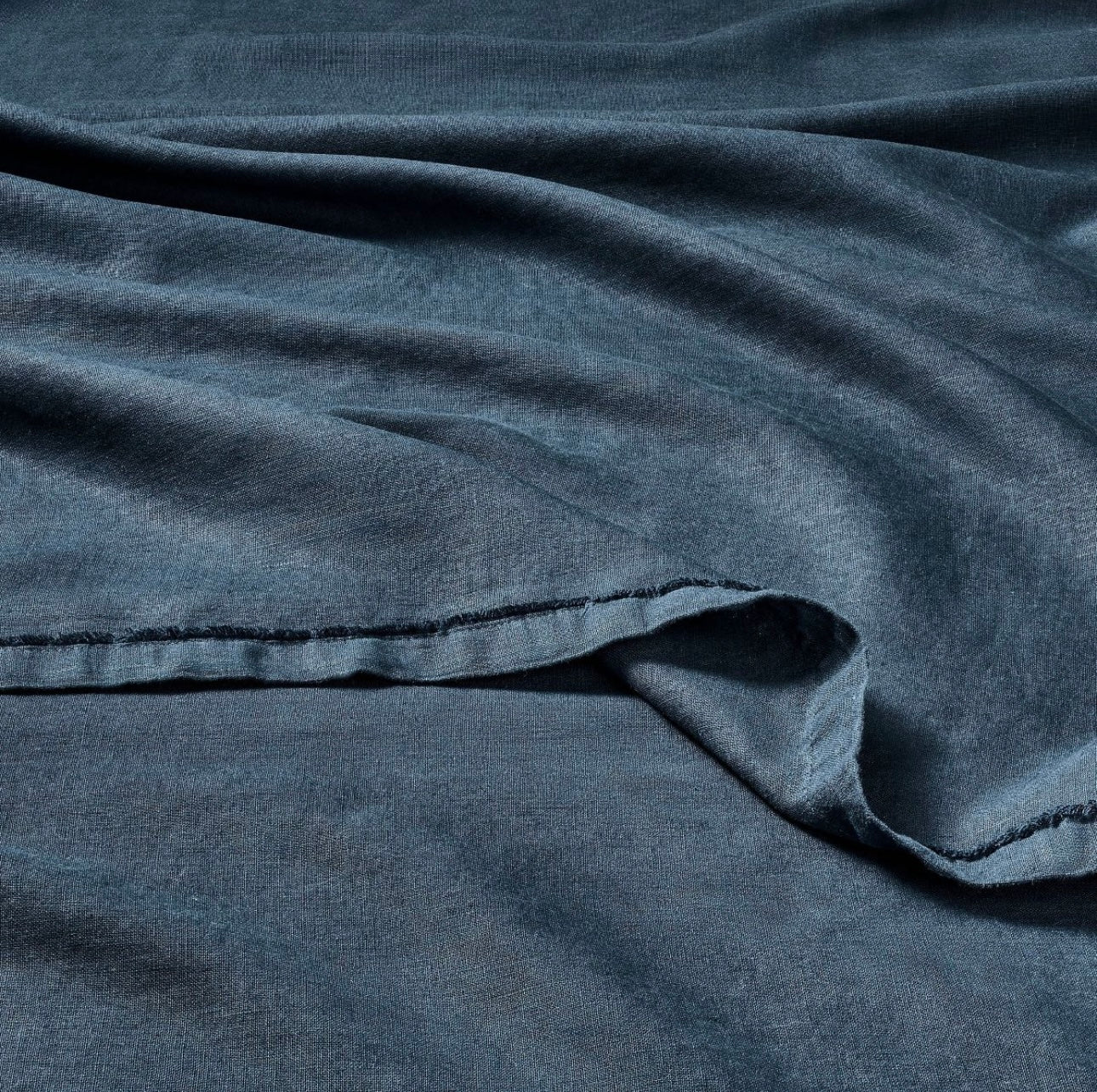 QUEEN Set de Sábanas 100% Lino | Dark Mineral Blue | CASALUNA™