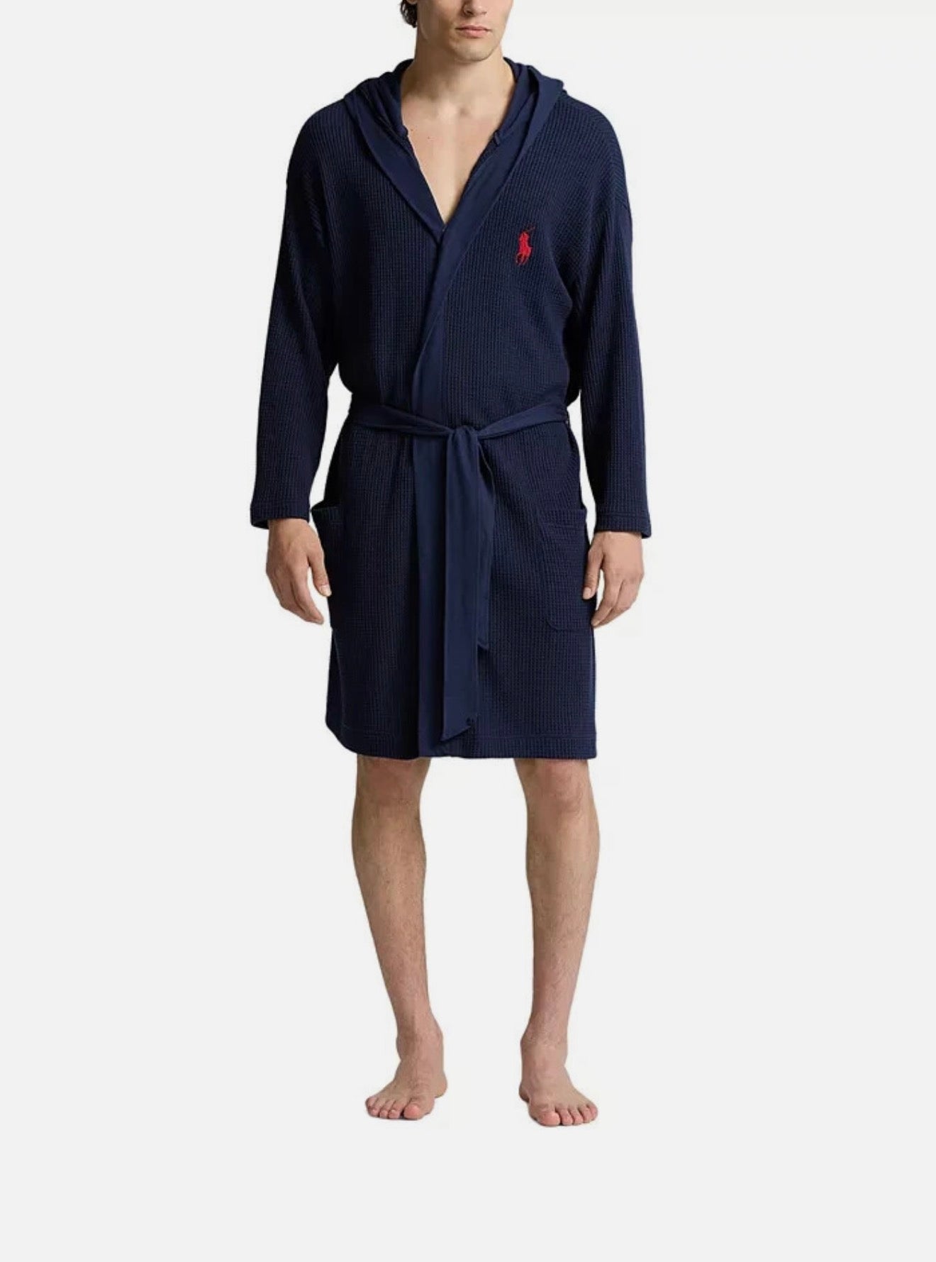 Polo Ralph Lauren | Bata Térmica con Capucha para Hombre | Talla S/M| Waffle Knit