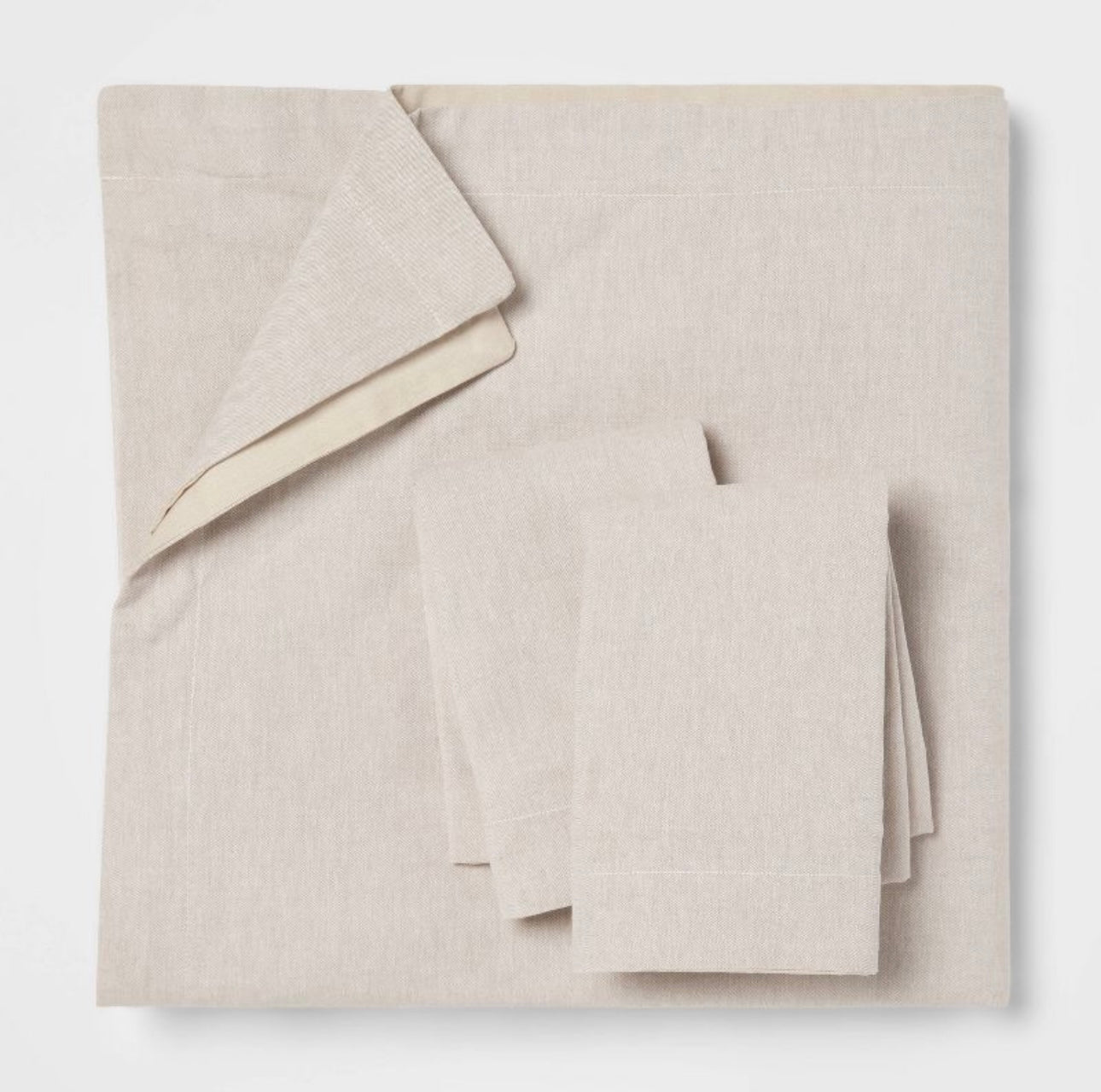 KING DUVET COVER y Fundas de Almohada | Lino Algodón Chambray | THRESHOLD™