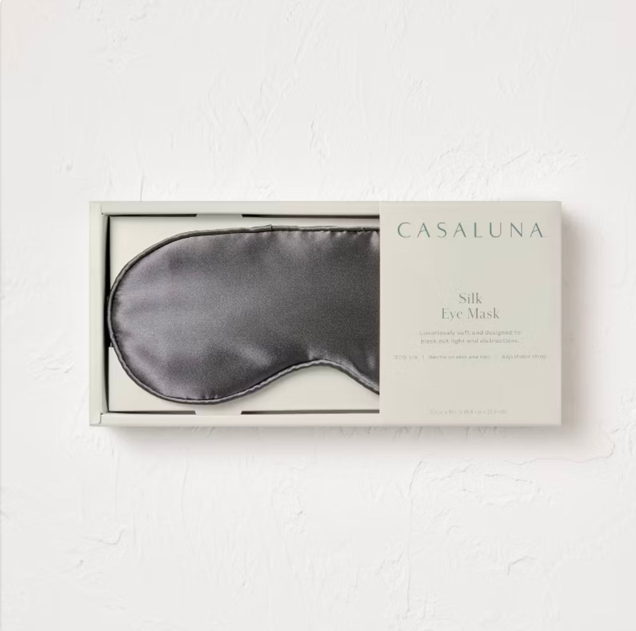 Antifaz de Seda Gris | 100% Seda Natural | CASALUNA™