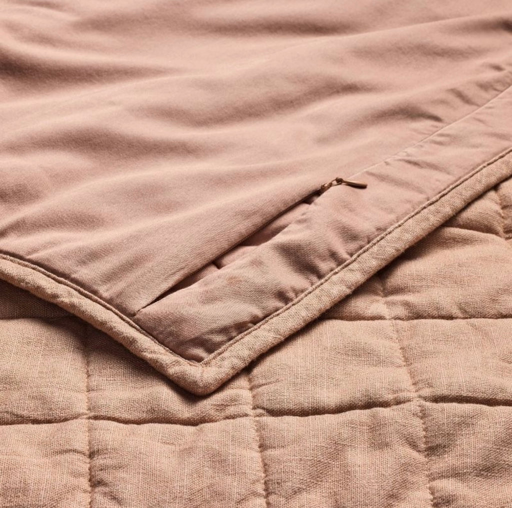 KING Fundas de Almohada Acolchadas | Mezcla de Lino | CASALUNA™