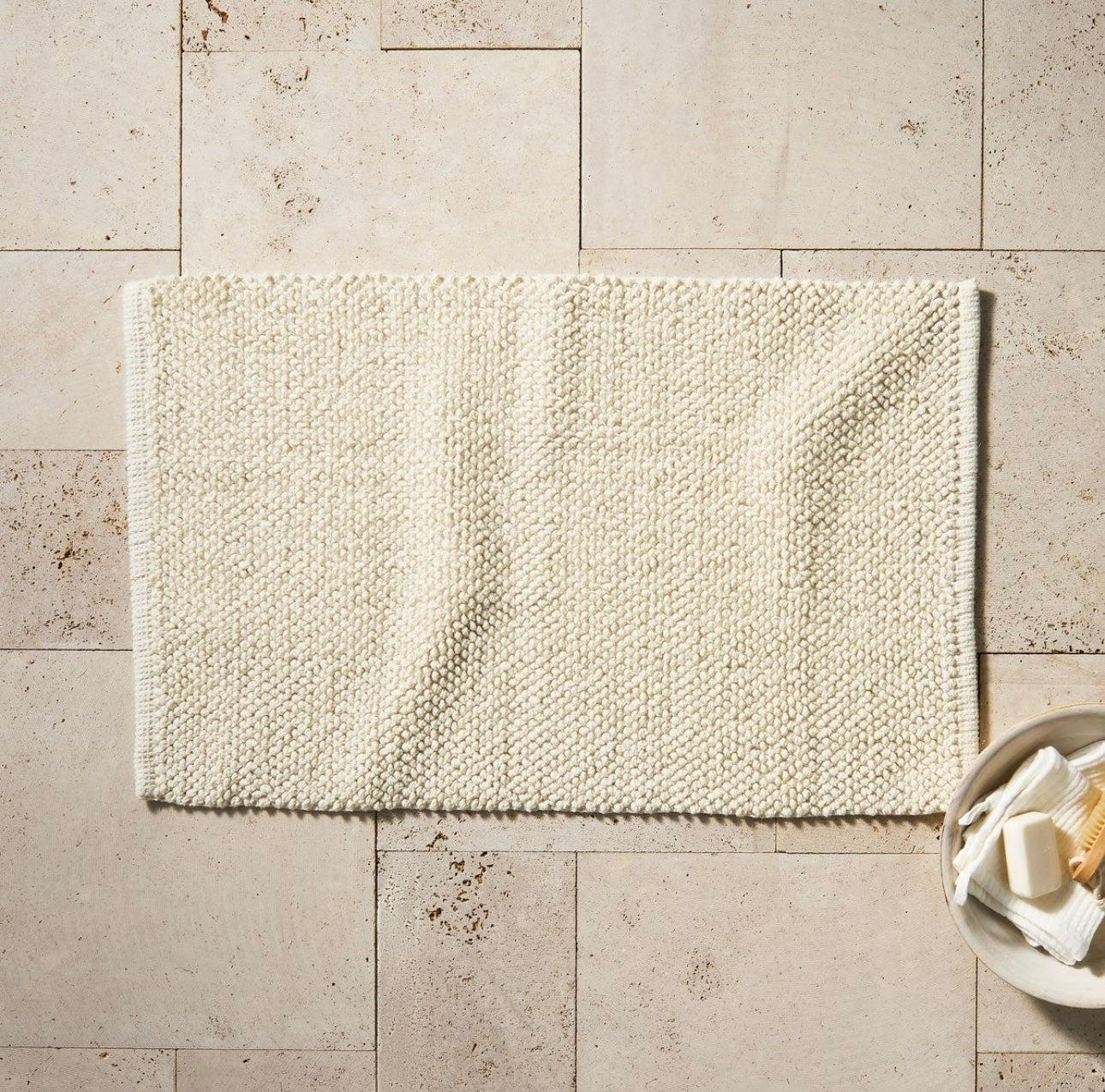 Alfombra de Baño Texturizada | 100% Algodón | CASALUNA™