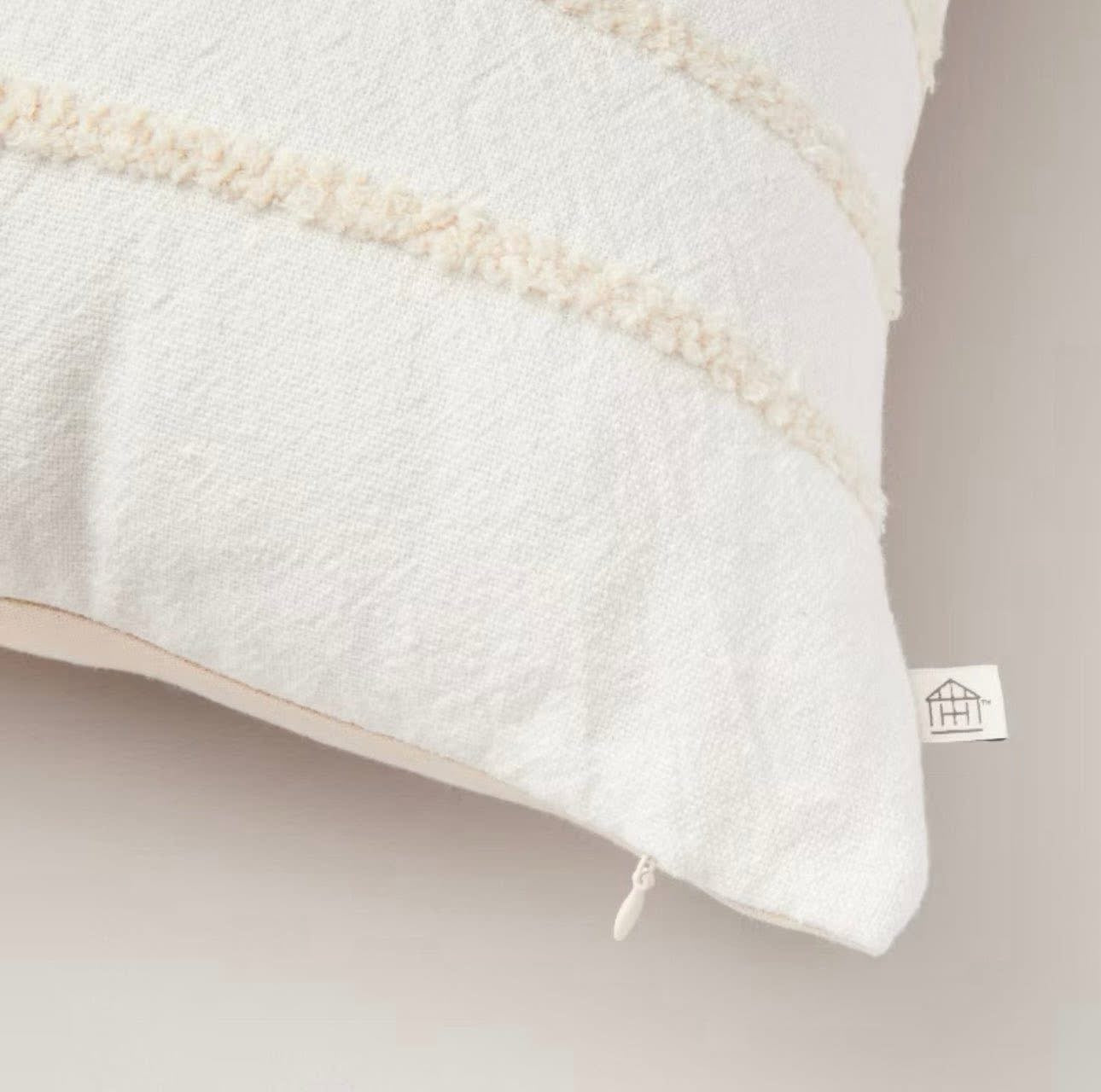 Juego de 2 Cojines Europeos a Rayas con Mechas | HEARTH & HAND™