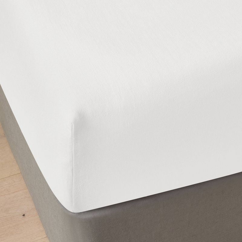 QUEEN Sábana Ajustable para Colchón de Mezcla de Lino | CASALUNA™
