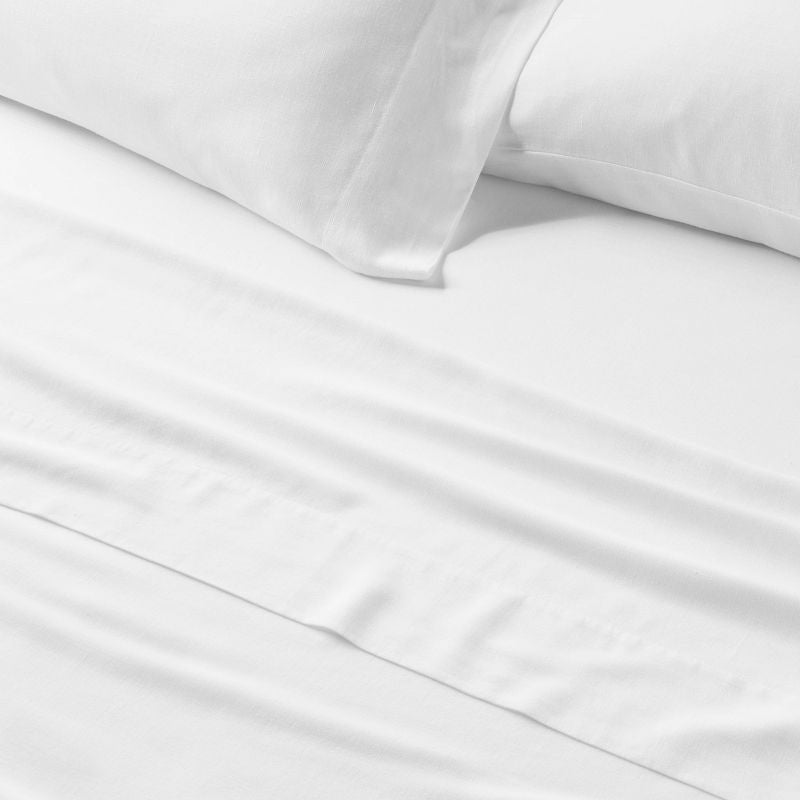 QUEEN Sábana Ajustable para Colchón de Mezcla de Lino | CASALUNA™