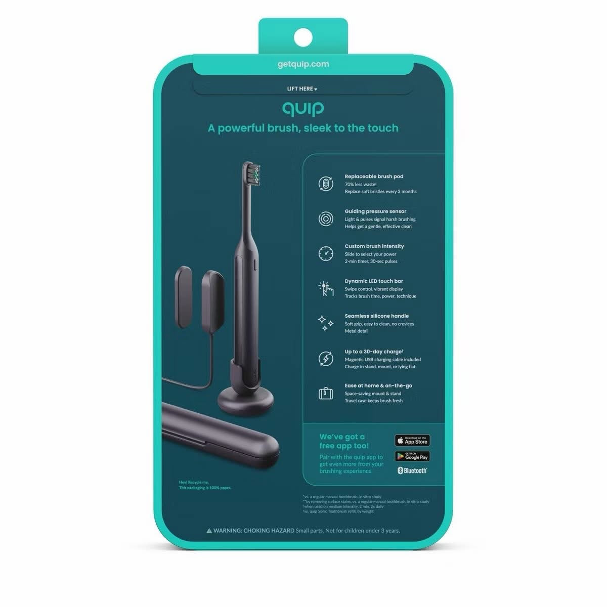 Cepillo de Dientes Eléctrico quip Ultra Smart Sonic | Negro
