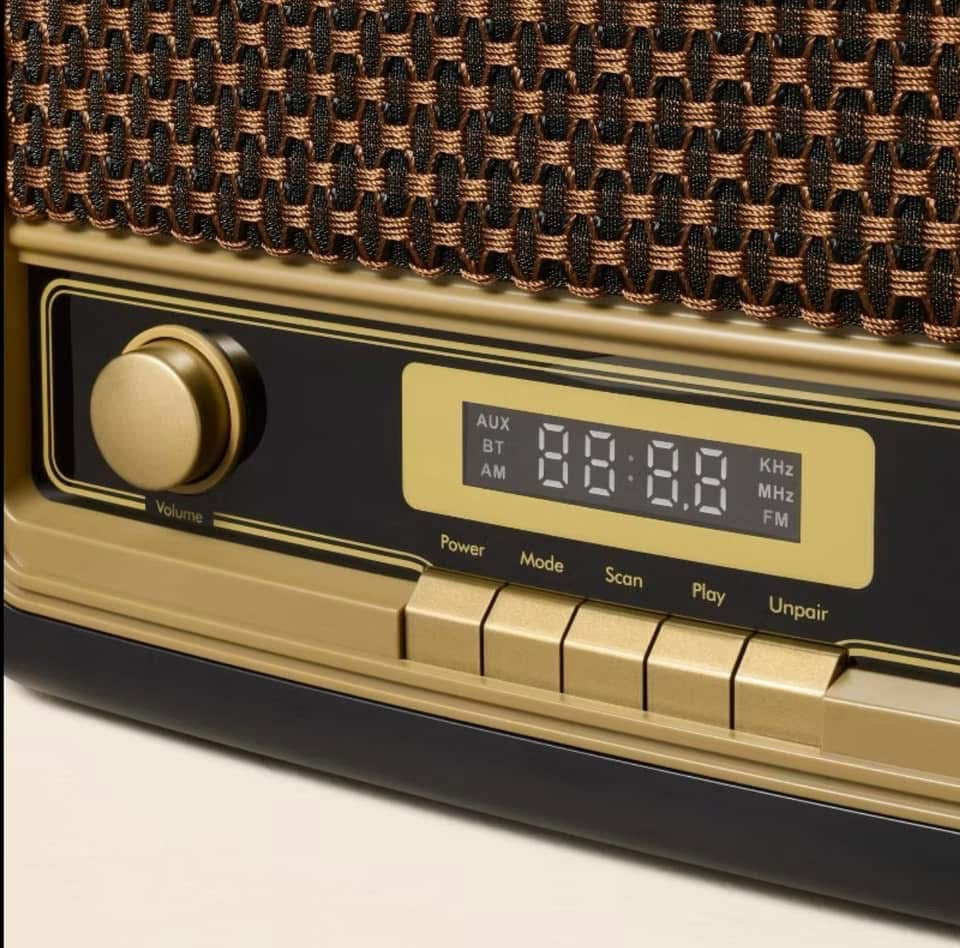 RADIO AM/FM BLUETOOTH ESTILO VINTAGE NEGRA - HEARTH & HAND™ CON MAGNOLIA
