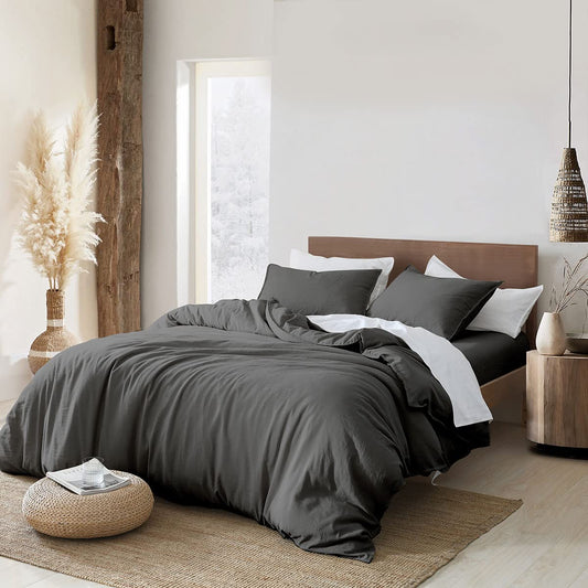 DUVET COVER KING y Fundas de Almohada a Juego de Bambú y Algodón ¡𝘚𝘰𝘭𝘰 𝘲𝘶𝘦𝘥𝘢 1!