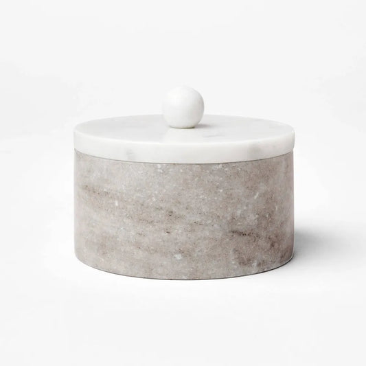 Caja Decorativa Redonda de Mármol con Tapa | THRESHOLD™ x Studio McGee