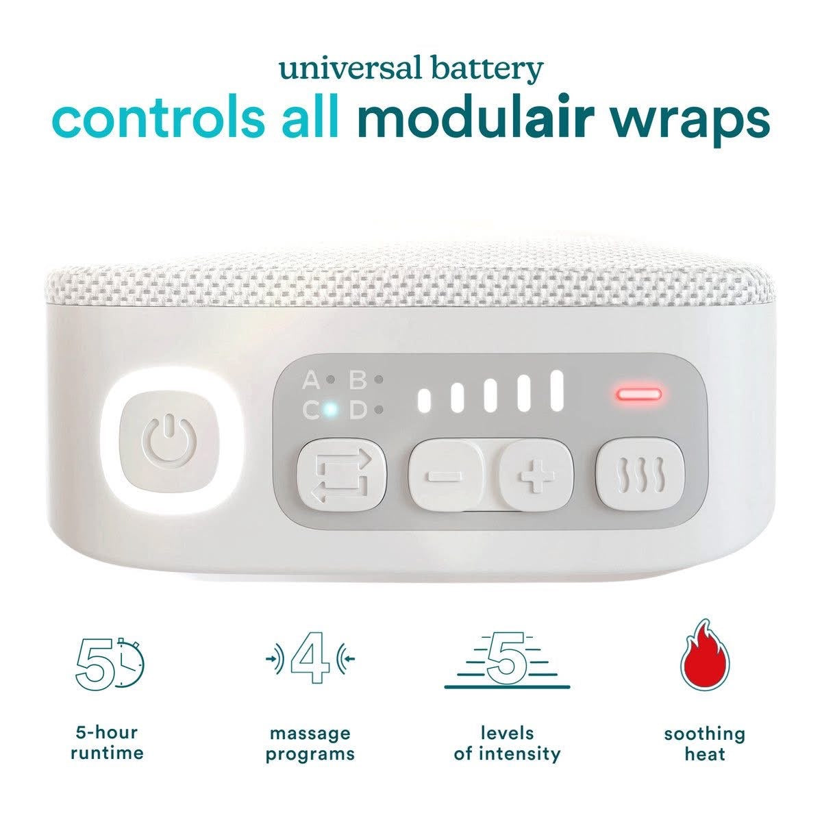 Paquete Masaje de Compresión HoMedics Modulair
Incluye: 2 envolturas + 1 controlador universal