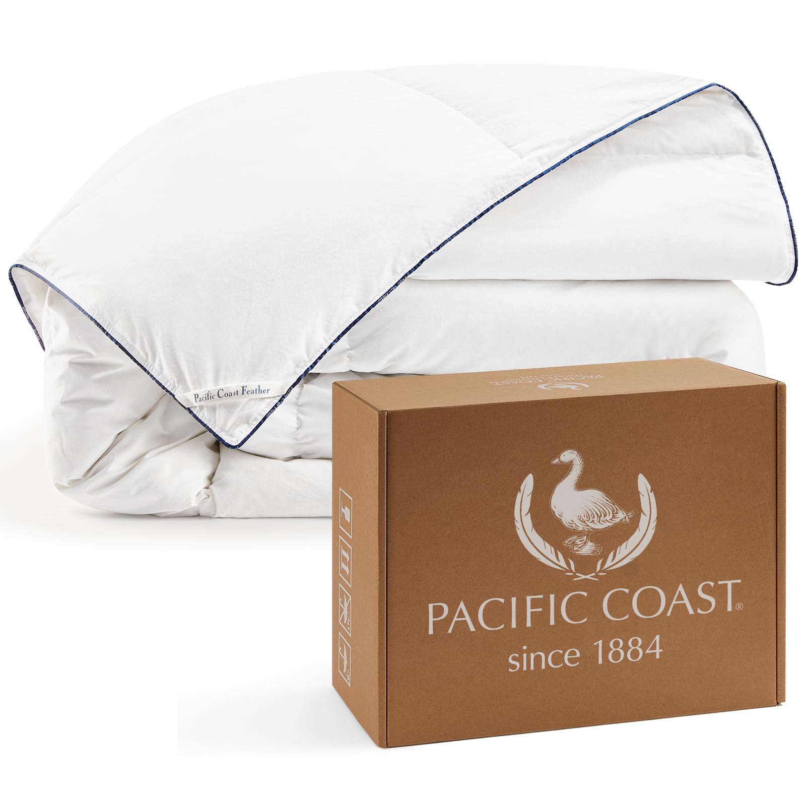 Pacific Coast Edredón de Plumas de Ganso| 100% Algodón