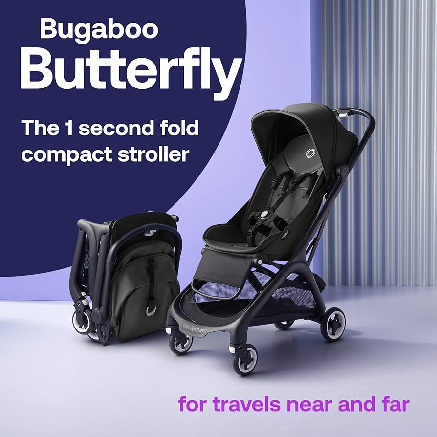 Bugaboo Butterfly | Carriola Ultra Compacta de Viaje | Midnight Black